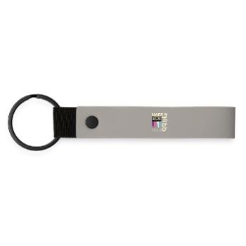1966 geboren Jahrgang Vintage Geburtstag Geschenk - Matte PU Schlüsselanhänger - Hellgrau - Vorne