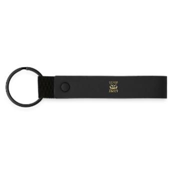 Opérateur de machine de découpe, tourneur, fraise, fraise, machiniste CNC - Porte-clés en PU mat - noir - Devant