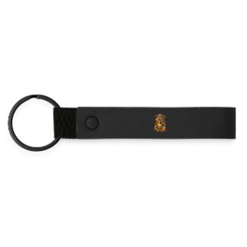 Dia De Los Muertos Hexe - Matte PU Schlüsselanhänger - Schwarz - Vorne