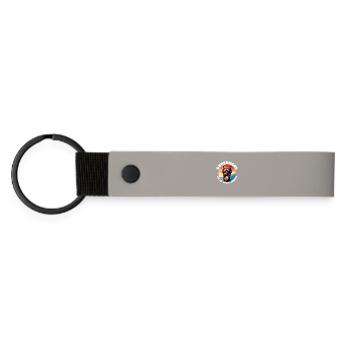 Funny Doberman Sayings - Matte Pu Keyring - light grey - Front