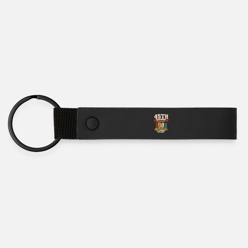 45 Years Anniversary Legend 1981 - Vintage - Matte Pu Keyring - black