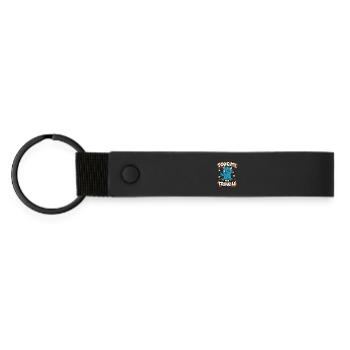 Too Cute For Trouble Monster - Matte Pu Keyring - black - Front