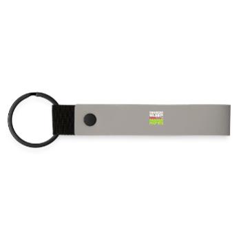 Night Shift Nurse, Tired - Matte Pu Keyring - light grey - Front