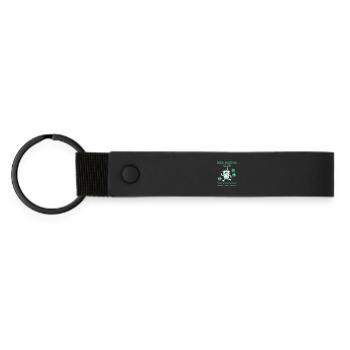 Eisgekühlter Matcha Club Matcha Power Positivität Lustig - Matte PU Schlüsselanhänger - Schwarz - Vorne
