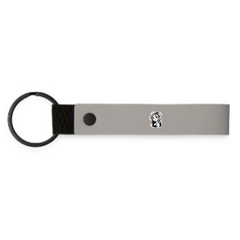 Manga Girl Portrait - Matte Pu Keyring - light grey - Front
