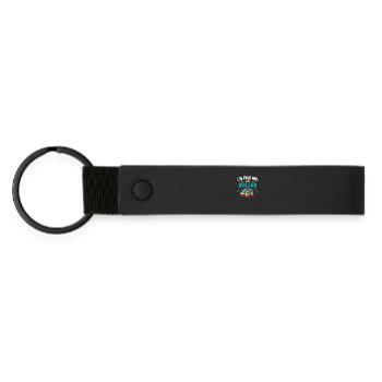 Roller coloré et énergie joyeuse - Porte-clés en PU mat - noir - Devant