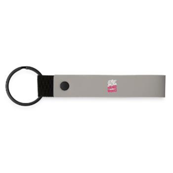I Flirt For Fun Dating Flirt Anmachspruch Single - Matte Pu Keyring - light grey - Front