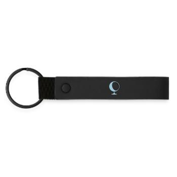 retro lounge chair eames panton - Matte Pu Keyring - black - Front