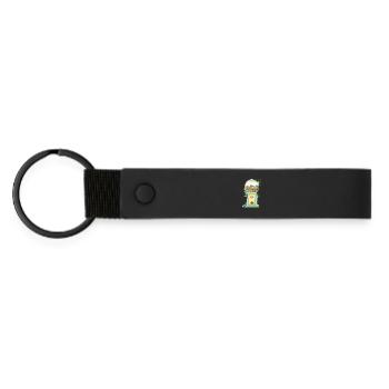 nostalgic retro chewing gum vending machine graffiti style - Matte Pu Keyring - black - Front