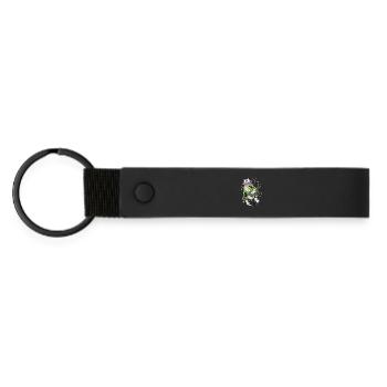 alien cats - Matte Pu Keyring - black - Front