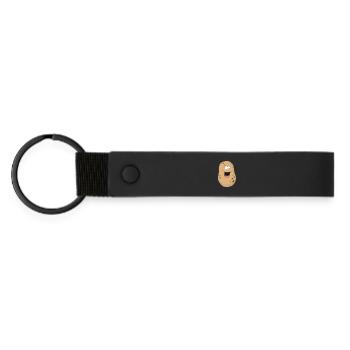 Pomme de terre gaie légumes nourriture agriculture biologique - Porte-clés en PU mat - noir - Devant