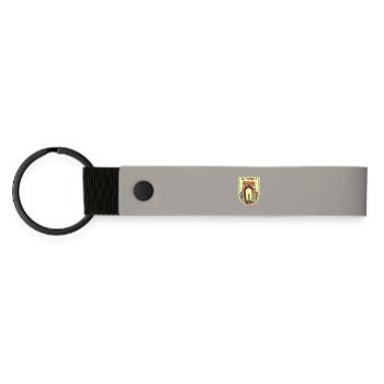 Badge retro, Marseille France est ma ville natale - Porte-clés en PU mat - gris clair - Devant