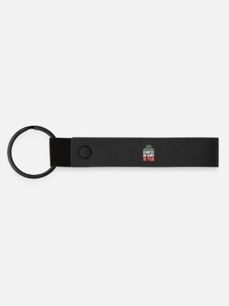 Les coureurs de fond souffrent toujours - Porte-clés en PU mat - noir