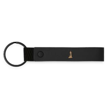 Accent de couleur phare - Porte-clés en PU mat - noir - Devant