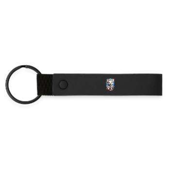 Cute dog - Matte Pu Keyring - black - Front