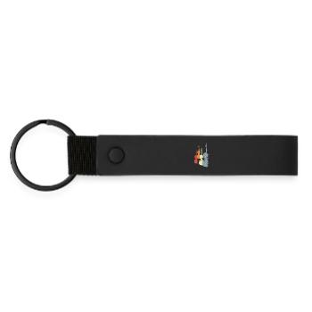 Violin Sketch - Matte Pu Keyring - black - Front