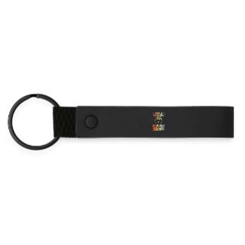 Bowling Mom - Matte Pu Keyring - black - Front