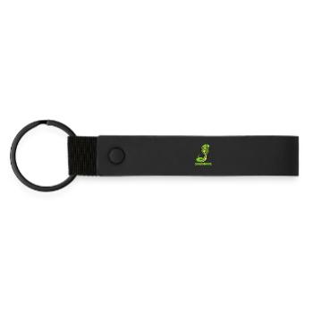 Snake manga - Matte Pu Keyring - black - Front