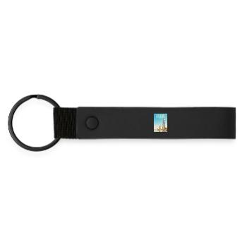 Horizon de Dubaï – Métropole du désert - Porte-clés en PU mat - noir - Devant