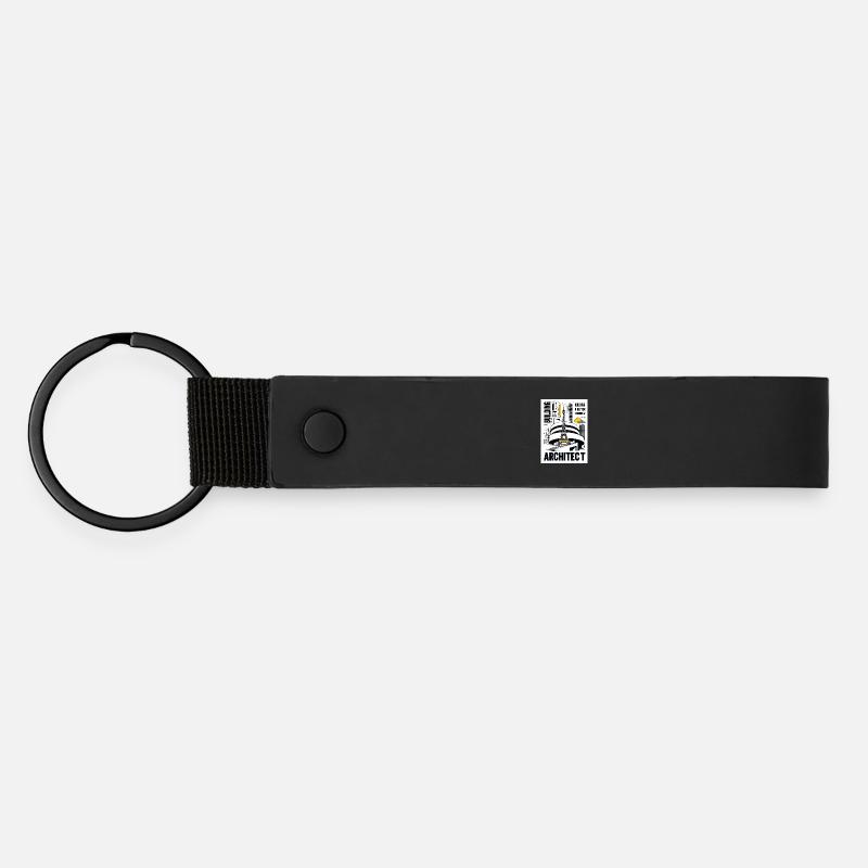 Architect - Porte-clés en PU mat - noir