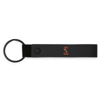 Dog Lover Saying - Matte Pu Keyring - black - Front