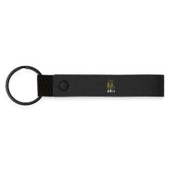 Silhouette Famille En Plein Air - Porte-clés en PU mat - noir - Devant