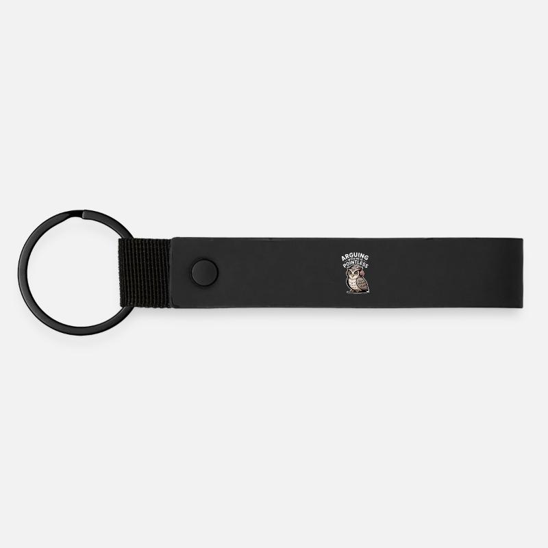 Arguing With Me Is Pointless - Matte Pu Keyring - black