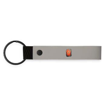 Romantic Fire Dance Artistic Lovers Couple Design - Matte Pu Keyring - light grey - Front