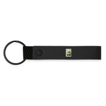 Preisschild für Computerchips - Matte PU Schlüsselanhänger - Schwarz - Vorne