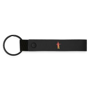 Cooking Design Cook Kitchen - Matte Pu Keyring - black - Front