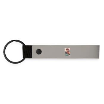 Fancy Watercolor Dragon Marine - Matte Pu Keyring - light grey - Front