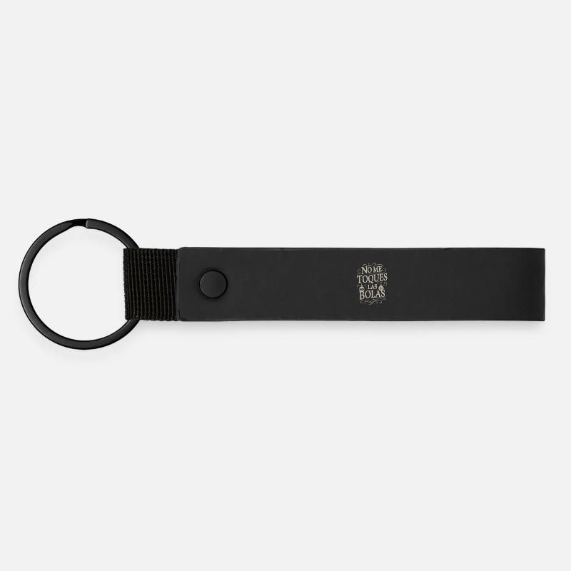 Don't touch my balls - Matte Pu Keyring - black
