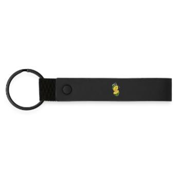 Camouflage of an Orange - Matte Pu Keyring - black - Front