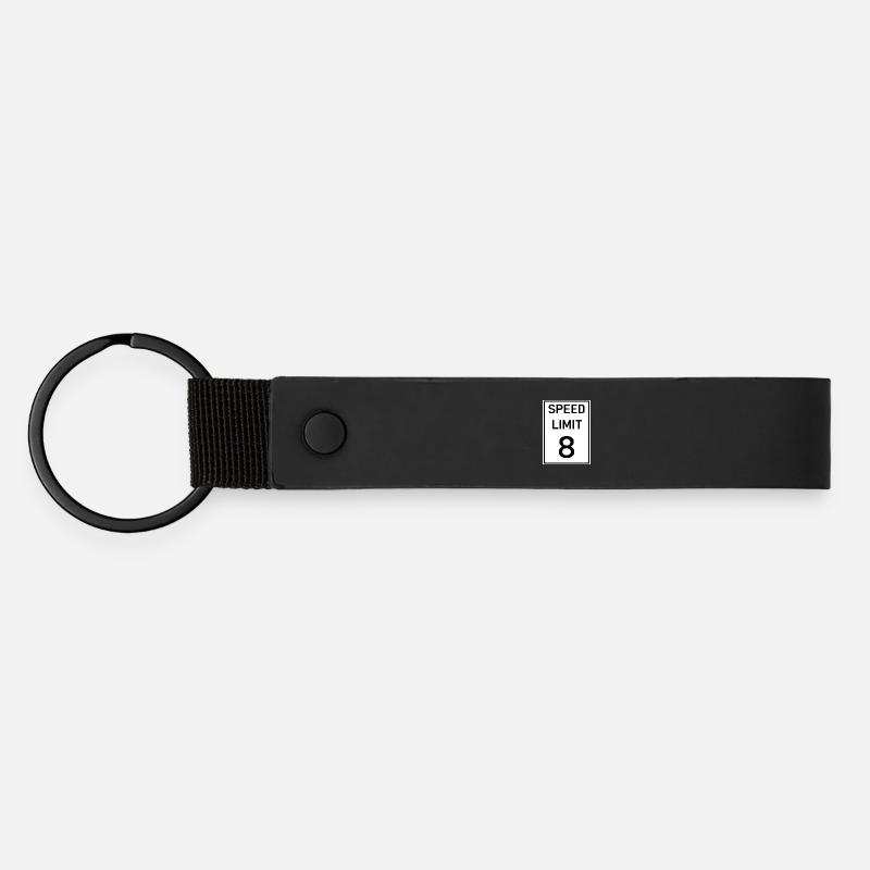 Limitation de vitesse  - Porte-clés en PU mat - noir