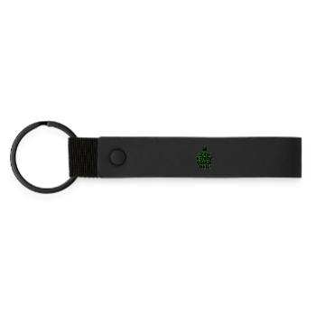 Cannabis Marijuana Grower Stoner Shirt Green Vibes - Matte Pu Keyring - black - Front