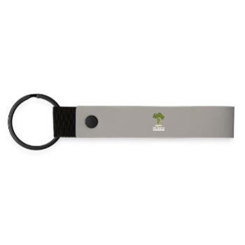 The Future is Vegan - Matte Pu Keyring - light grey - Front