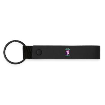 Get out of my way, you unnecessary social contact - Matte Pu Keyring - black - Front
