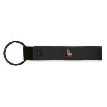 Iss, schlaf, sei Mike, wiederhole Retro-Name - Matte PU Schlüsselanhänger - Schwarz - Vorne