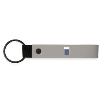 Chaos – German Style Minimal Poster Blue - Matte Pu Keyring - light grey - Front
