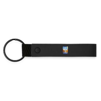Częstochowa, Poland - Matte Pu Keyring - black - Front