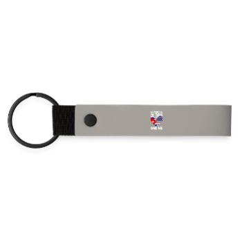 Cuba Pride & Home - Design du drapeau de Cuba - Porte-clés en PU mat - gris clair - Devant