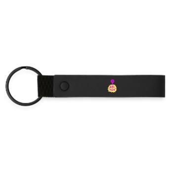 GIRL POWER – HEART OF STRENGTH! ♀ GIRLS SISTERS - Matte PU Schlüsselanhänger - Schwarz - Vorne