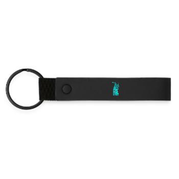 Skull - Matte PU Schlüsselanhänger - Schwarz - Vorne