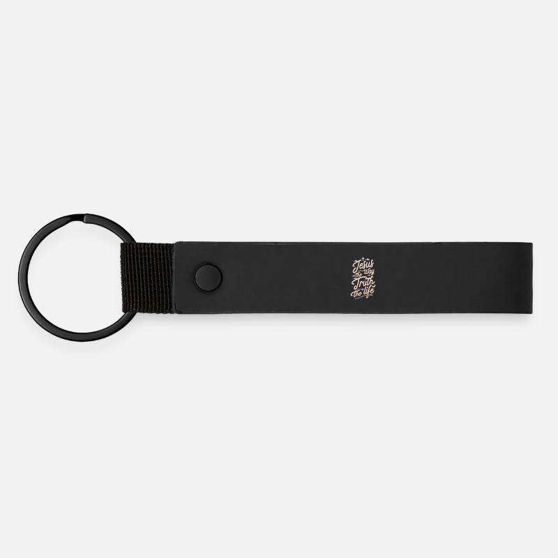 Vérité de la Voie de Jésus - Porte-clés en PU mat - noir