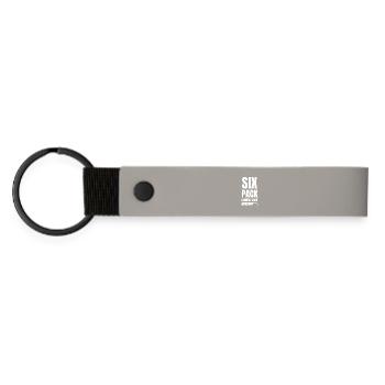 Six Packcoming soon! Fitness Motivation - Matte Pu Keyring - light grey - Front