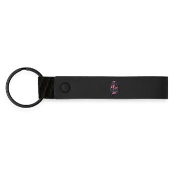 Funny Ballet Joke - Matte Pu Keyring - black - Front