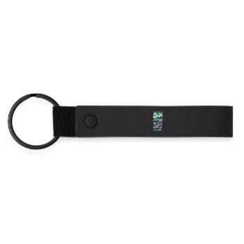 Monterrey Mexico City Travel Design - Matte Pu Keyring - black - Front