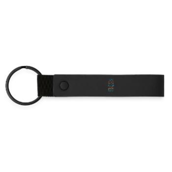 Live Simple 2 - Matte Pu Keyring - black - Front