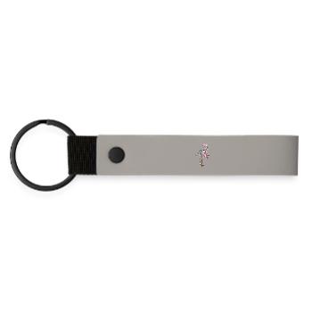 Flamingo Joueur de volley-ball Volley-ball - Porte-clés en PU mat - gris clair - Devant