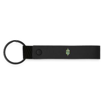 First name Lewis - Matte Pu Keyring - black - Front